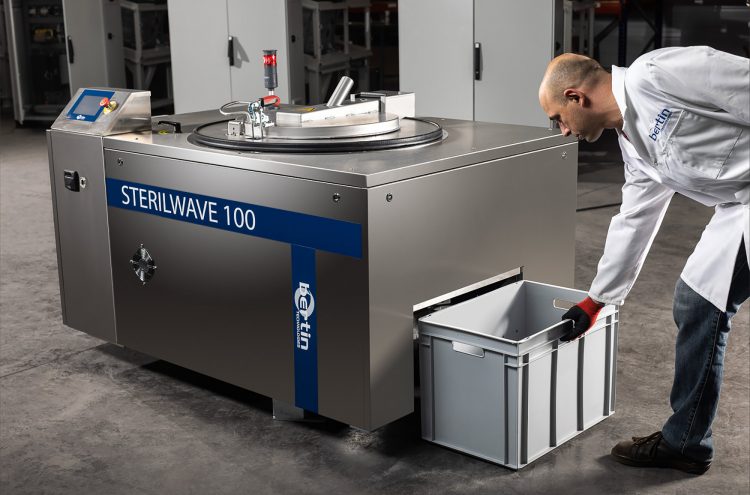 Sterilwave 100, broyage de déchets médicaux à l'aide de lames rotatives
